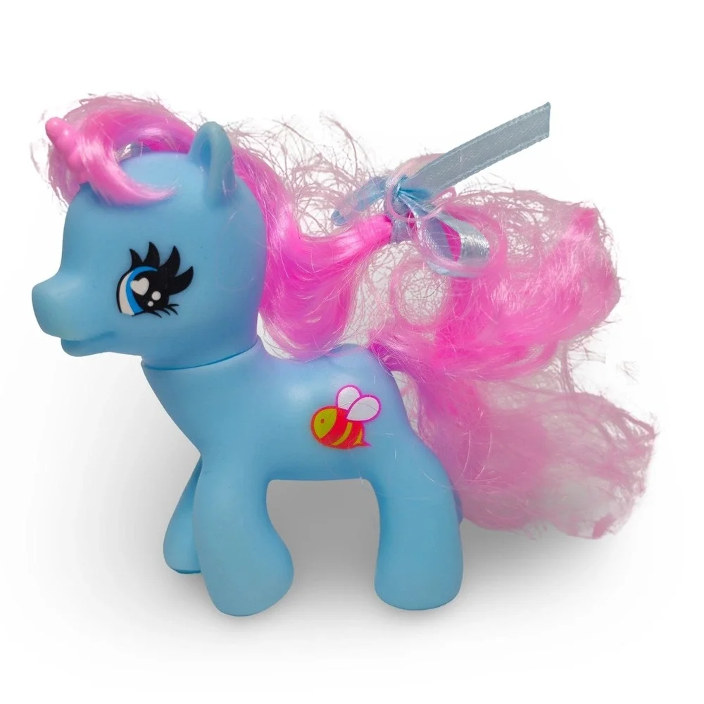 Gi Go‎ Toy Figure Unicorn Pony Blue Pink Bee Tattoo Vintage Good